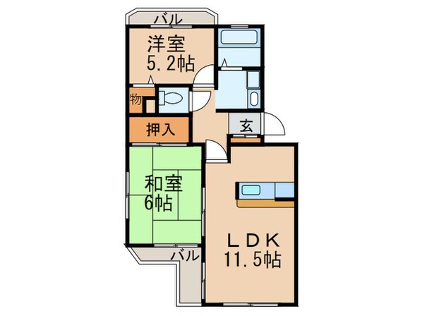 サンライズ本山の物件間取画像